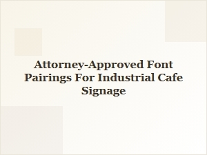 Attorney-Approved Industrial Cafe Sign Fonts