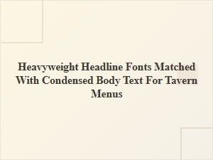 A Bold Tavern Menu Built with Contrast